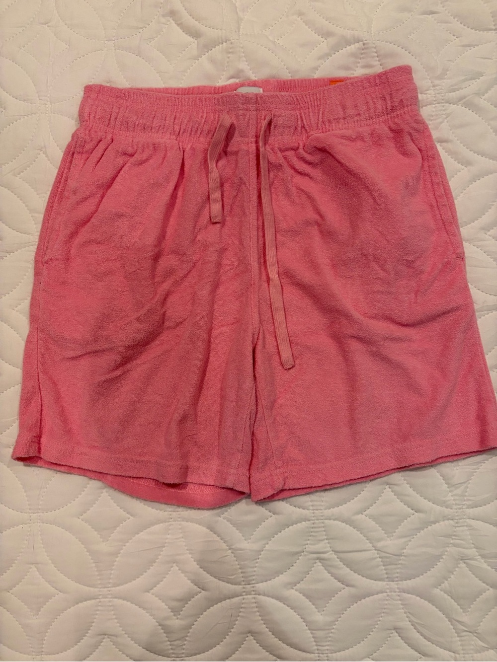 Free Planet Pink Terry Drawstring Shorts